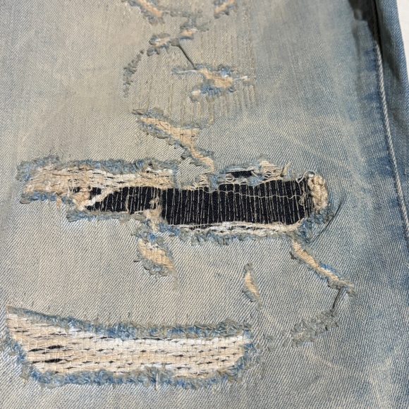 Jordan Craig Men Collins Distressed Ripped Denim Jeans 34/34 Blue Legacy Stretch - Picture 13 of 16